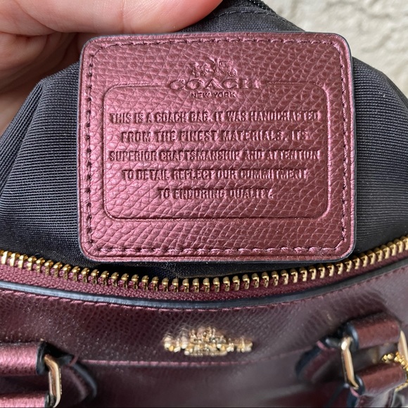 SOLD Coach metallic red crossbody dual purse - Picture 4 of 9